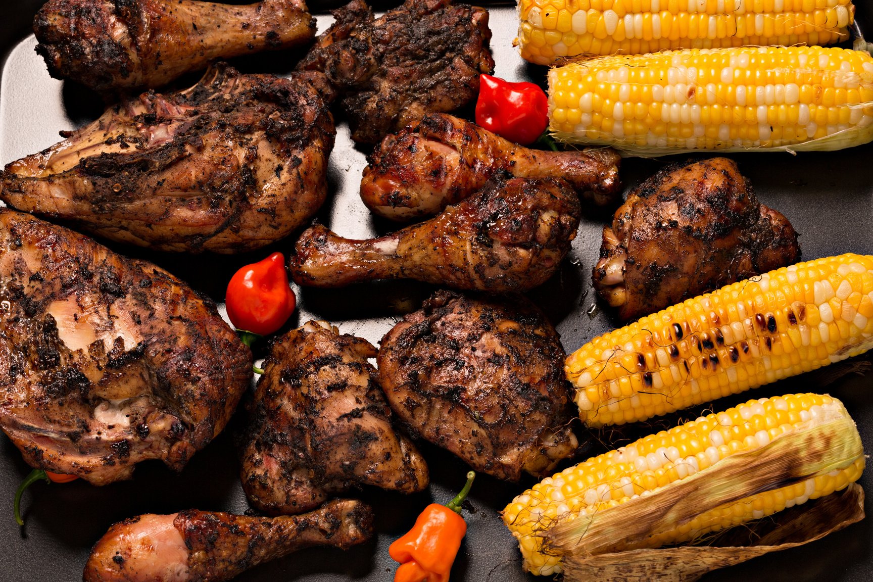 Jerk Chicken And Corn Dinner